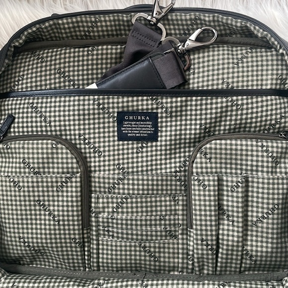 GHURKHA Voyager, luxury travel briefcase / laptop case - leather trim,new w tags - Picture 8 of 9